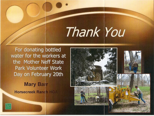 Thank you, Mary Barr!